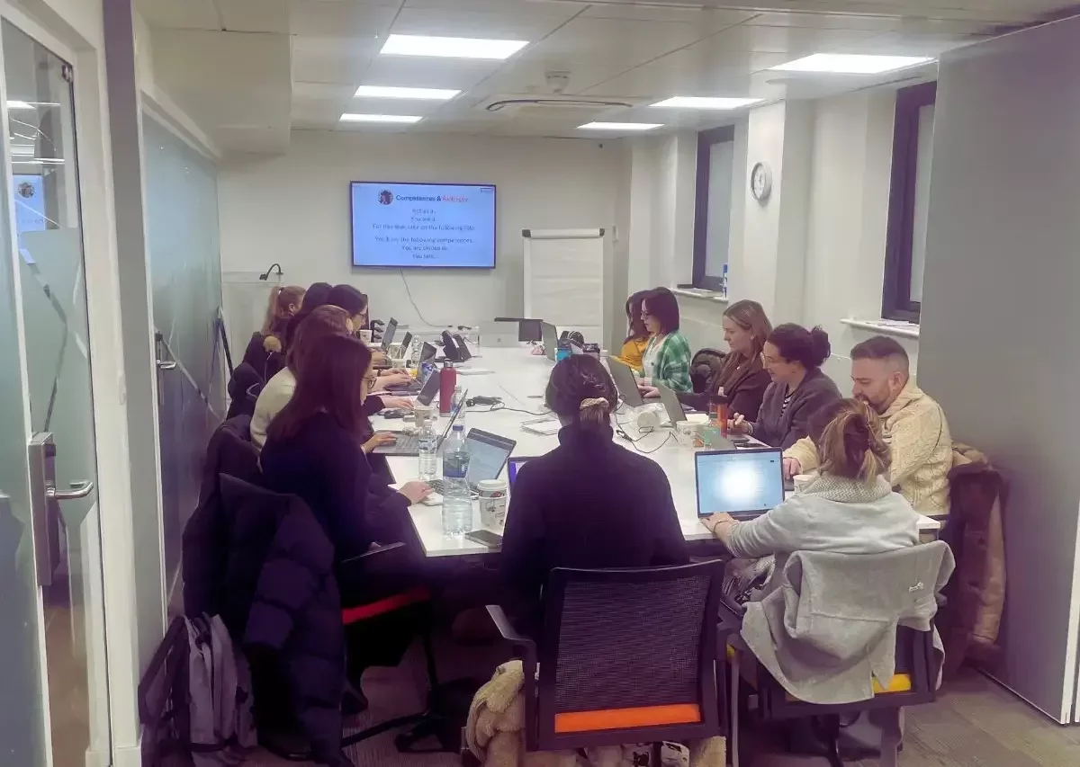 Founder of Hartz AI delivering a live keynote on practical AI opportunities for a UK business team.